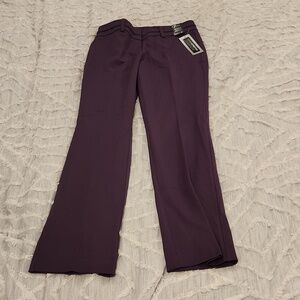 Purple New York & company straight leg super stretch pants size 4, new with tags